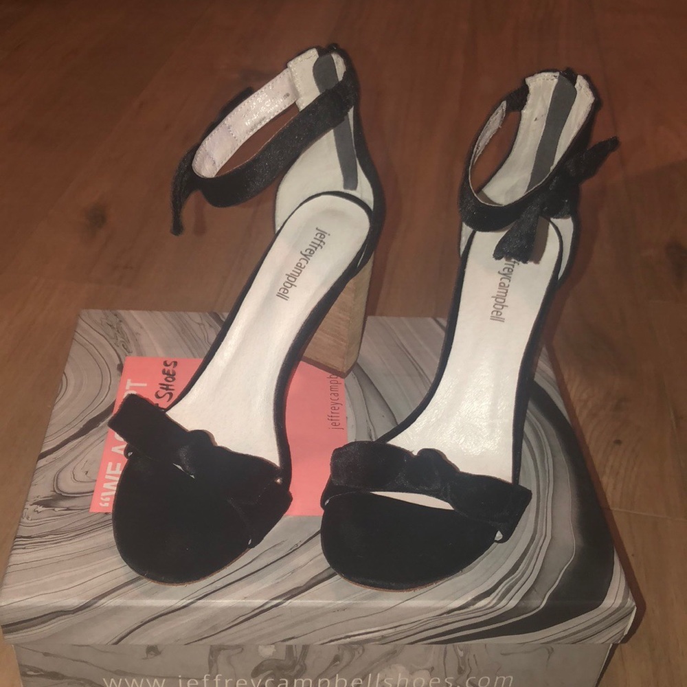 Jeffrey Campbell Velvet Heeled Sandals